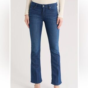 PAIGE 24 Manhattan Dark Blue Boot Cut Jeans High Rise Louisa